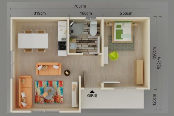 Kayseri Prefabrik 40 mt 2 Kayseri Prefabrik 40 mt - Görsel 2