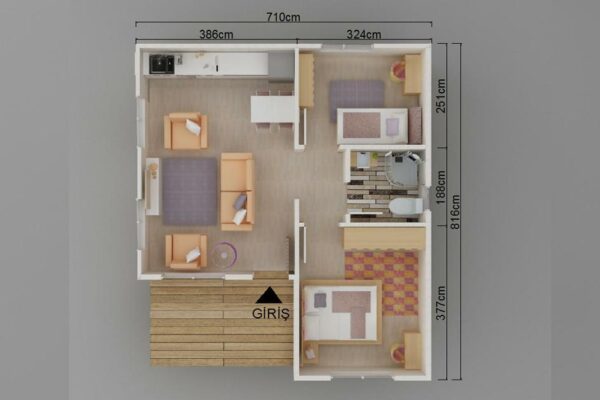 Kayseri Prefabrik 49 mt 2 Kayseri Prefabrik 49 mt - Görsel 2