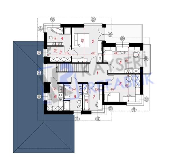 260 mt2 Butik Dubleks Prefabrik Villa 3 260 mt2 Butik Dubleks Prefabrik Villa - Görsel 3