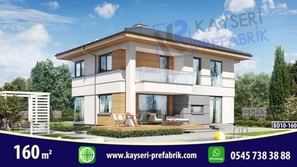 160 mt2 Butik Dubleks Prefabrik Villa