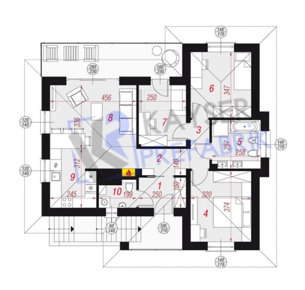 150 mt2 Butik Dubleks Prefabrik Villa - Görsel 3