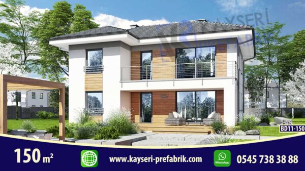 150 mt2 Butik Dubleks Prefabrik Villa