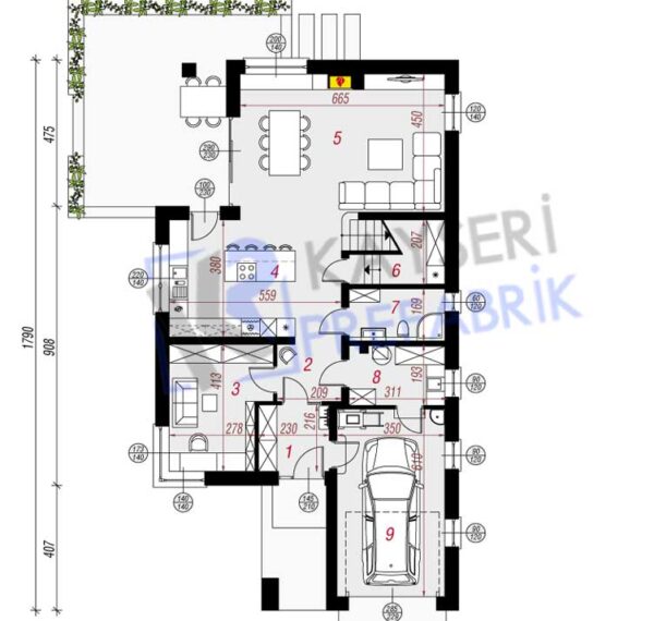 200 mt2 Butik Dubleks Prefabrik Villa 2 200 mt2 Butik Dubleks Prefabrik Villa - Görsel 2