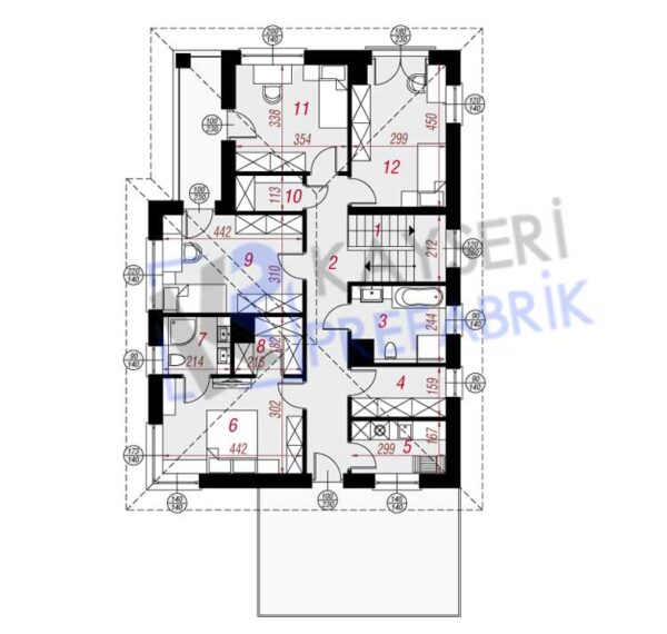 200 mt2 Butik Dubleks Prefabrik Villa 3 200 mt2 Butik Dubleks Prefabrik Villa - Görsel 3