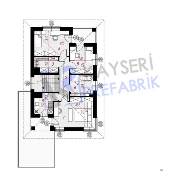 170 mt2 Butik Dubleks Prefabrik Villa 3 170 mt2 Butik Dubleks Prefabrik Villa - Görsel 3