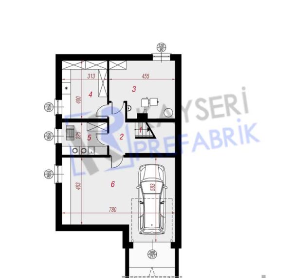 150 mt2 Butik Dubleks Prefabrik Villa - Görsel 2