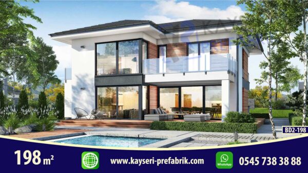 198 mt2 Butik Dubleks Prefabrik Villa