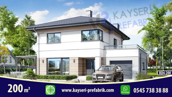 200 mt2 Butik Dubleks Prefabrik Villa