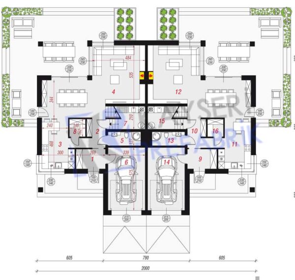 400 mt2 Butik Dubleks Prefabrik Villa - Görsel 3