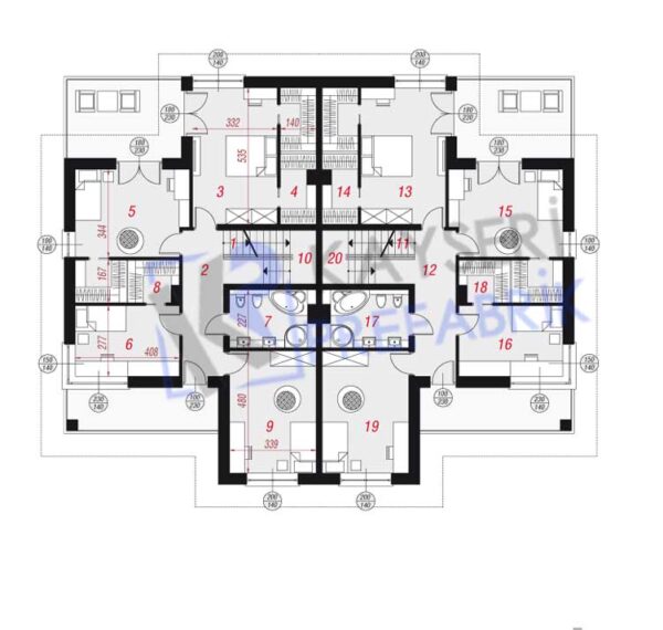 400 mt2 Butik Dubleks Prefabrik Villa - Görsel 2