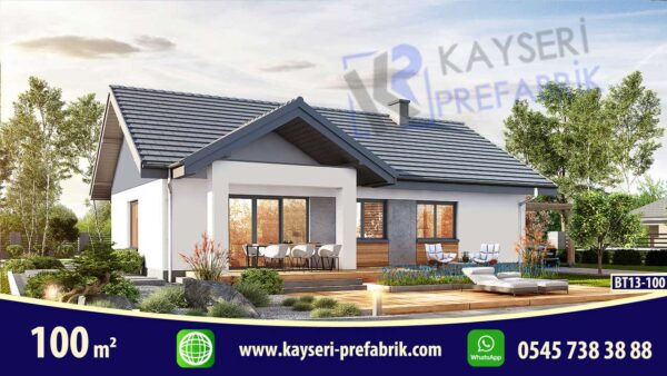 100 mt2 Butik Prefabrik Villa - Görsel 3