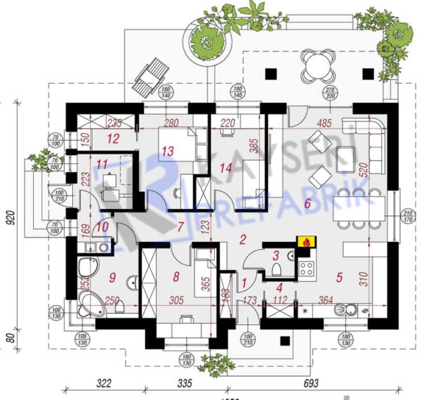 100 mt2 Butik Prefabrik Villa - Görsel 2