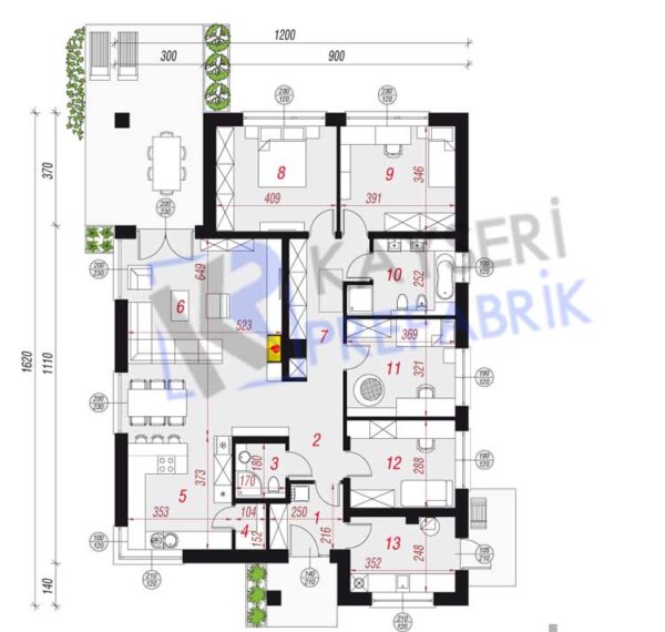 130 mt2 Butik Prefabrik Villa - Görsel 2