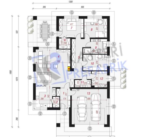 160 mt2 Butik Prefabrik Villa 2 160 mt2 Butik Prefabrik Villa - Görsel 2