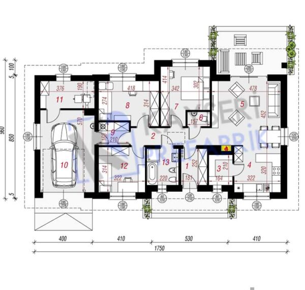 120 mt2 Butik Prefabrik Villa - Görsel 2